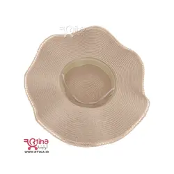 کلاه حصیری ساحلی زنانه دخترانه لب کنگره ای آفتابی