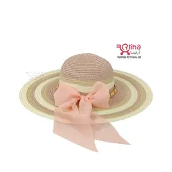 کلاه ساحلی لبه بلند رنگی زنجیر دار  مدل تابستانی