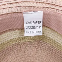 کلاه ساحلی لبه بلند رنگی زنجیر دار  مدل تابستانی