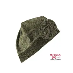 کلاه توربان لمه دخترانه مجلسی گل بغل