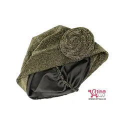 کلاه توربان لمه دخترانه مجلسی گل بغل