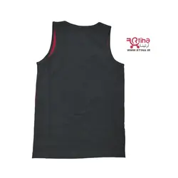 ست تاپ و شورت ورزشی مردانه نخی رنگ زغالی