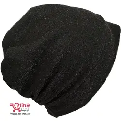 توربان مجلسی مشکی بغل گل دار دخترانه و زنانه شاین