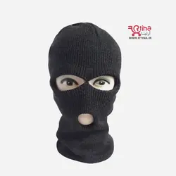 کلاه فیس بافتنی تمام سر و صورت ضد باد و بوران رنگ زغالی تیره