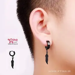 گوشواره اسپرت دخترانه و پسرانه طرح برگ سوزنی