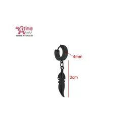 گوشواره اسپرت دخترانه و پسرانه طرح برگ سوزنی