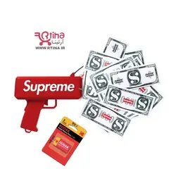 تفنگ پول پاش supreme | سه عدد باتری رایگان+ دلار 100 عددی