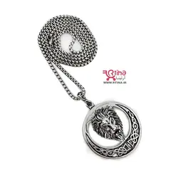 گردنبند اسپرت مردانه و پسرانه طرح شیر برجسته