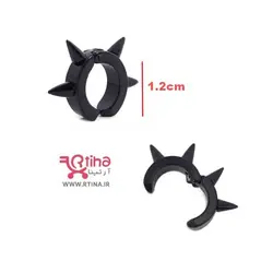 گوشواره اسپایک دار حلقه ای پسرانه و دخترانه/ کلیپسی