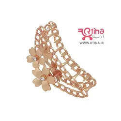 کلیپس مویی/ طلایی زنانه مدل دو گل (فلزی و نشکن)