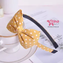 تل سر دخترانه بچه گانه و بزرگسال مدل پاپیونی خالدار