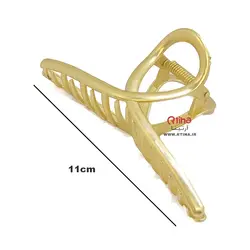 کلیپس فلزی بزرگ روی مو/ زنانه (آبکاری طلایی)