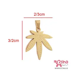 گردنبند استیل برگ ماری جوانا (دخترانه و پسرانه) + زنجیر