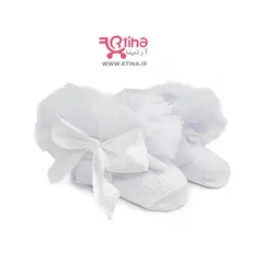 ست سه تکه نوزادی (جوراب، تل و شورت پرنسسی نوزاد مدل تور دار)