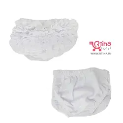 ست سه تکه نوزادی (جوراب، تل و شورت پرنسسی نوزاد مدل تور دار)