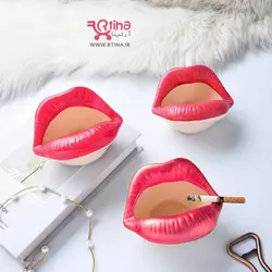 زیر سیگاری شیک و فانتزی مدل لب قرمز (گلدان کوچک)