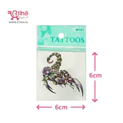 تاتو موقت عقرب و گل مدل برچسبی (سایز مینی)