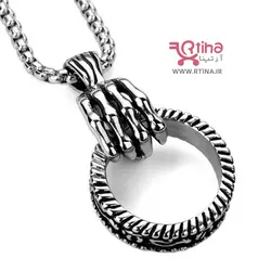 گردنبند استیل طرح اسکلت دست (پسرانه و دخترانه)