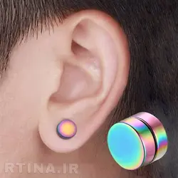 گوشواره ساده مردانه آهنربایی هفت رنگ مدل GF8