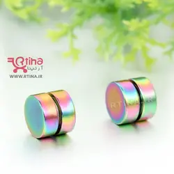 گوشواره ساده مردانه آهنربایی هفت رنگ مدل GF8