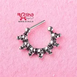پیرسینگ تیغه بینی مدل Skull ring