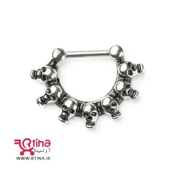 پیرسینگ تیغه بینی مدل Skull ring