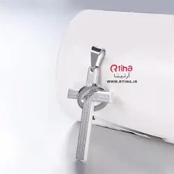 پلاک صلیب زنانه /مردانه مهره ای +زنجیر 60cm رایگان