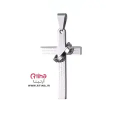 پلاک صلیب زنانه /مردانه مهره ای +زنجیر 60cm رایگان