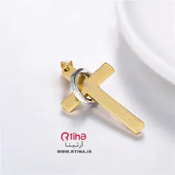 پلاک صلیب زنانه /مردانه مهره ای +زنجیر 60cm رایگان