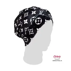 توربان طرح دار مشکی مدل لویی ویلتون