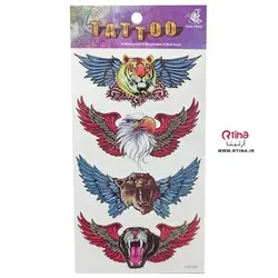 تاتو 4 عددی حیوانات رنگی / ضد آب