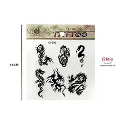 تاتو اژدها کوچک مدل برچسبی (6طرح در ورق)