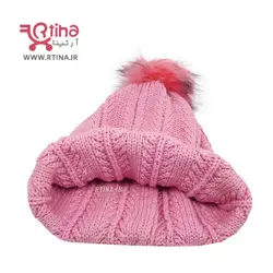 شال و کلاه بلند بافتنی زنانه تک پوم مدل سنبل