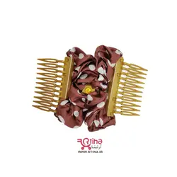 شانه جادویی با دندانه های پلاستیکی/ ژله ای و کش با روکش پارچه ای