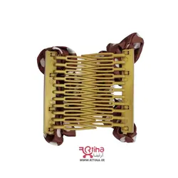 شانه جادویی با دندانه های پلاستیکی/ ژله ای و کش با روکش پارچه ای