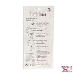 برچسب تاتو موقت روی بدن زنانه دخترانه طرح پر و پرنده