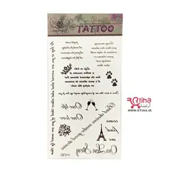 برچسب تاتو موقت زنانه دخترانه و پسرانه طرح حروف انگلیسی