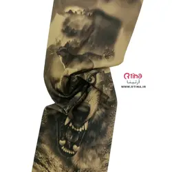 ساق دست مردانه تاتو پارچه ای ضخیم بزرگسال طرح گرگ