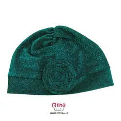 کلاه توربان زنانه گلدار مجلسی مدل لمه ای جدید
