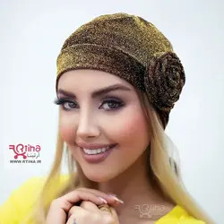 توربان کلاهی مجلسی شاین |  حجاب سر مجلسی گلدار