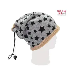 کلاه اسکارف پسرانه و دخترانه لب خز طرح ستاره