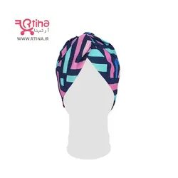توربان حریر زنانه طرح دارِ رنگی (کلاه حجابی)