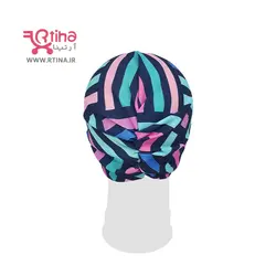 توربان حریر زنانه طرح دارِ رنگی (کلاه حجابی)