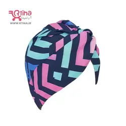 توربان حریر زنانه طرح دارِ رنگی (کلاه حجابی)