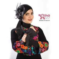 کلاه حجاب مجلسی (توربان) گلدار مدل ملکه