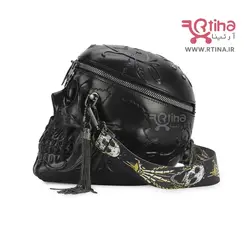 کیف چرم اصل زنانه و مردانه مدل جمجمه skull با ارسال رایگان (بدون منگوله)