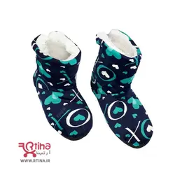 پاپوش حوله ای  زنانه خزدار مدل love