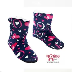 پاپوش حوله ای  زنانه خزدار مدل love