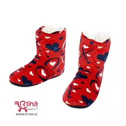 پاپوش حوله ای  زنانه خزدار مدل love