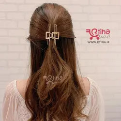 کلیپس مو فلزی مینیمال مدل مستطیل